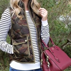 J.crew Camo Quilted Vest